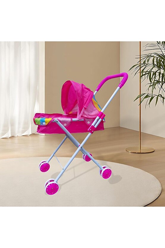 Oyuncak Katlanabilir Metal Beşik Bebek Arabası (Puset)
