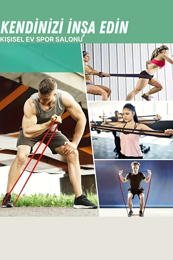 Latex Güç Bandı Direnç Lastiği Fitness Pilates Kondisyon CrossFit Zayıflama Bandı