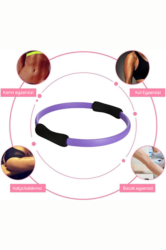 Pilates Çemberi Sünger Sırt Kol Kalça Bacak ve Pelvik Kasları Geliştirmeye Yardımcı Alet