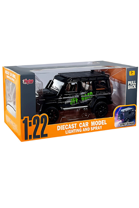 Çek-Bırak Lüks G Kasa Buhar Çıkaran Sesli Işıklı Kapıları ve Bagajı Açılabilen Oyuncak Araç Die-Cast