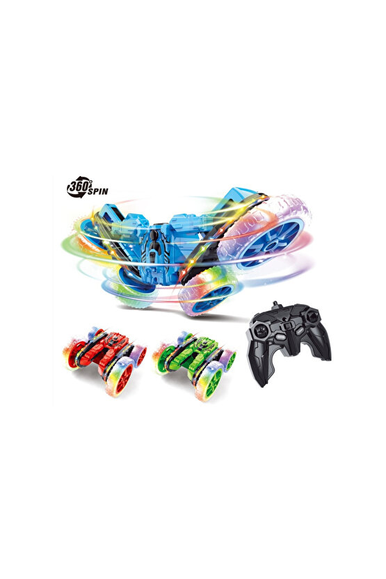 Uzaktan Kumandalı 4x4 Full Fonksiyon Şarjlı Işıklı Buharlı Spin 360 Derece Dönen Akrobat Araba