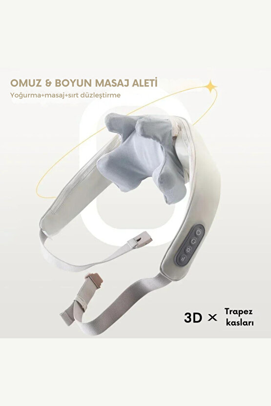 İnsan Eli Hissi Veren Şarjlı Masaj Aleti Ovmalı, Boyun, Sırt Ve Bacak Kablosuz Masaj Cihazı