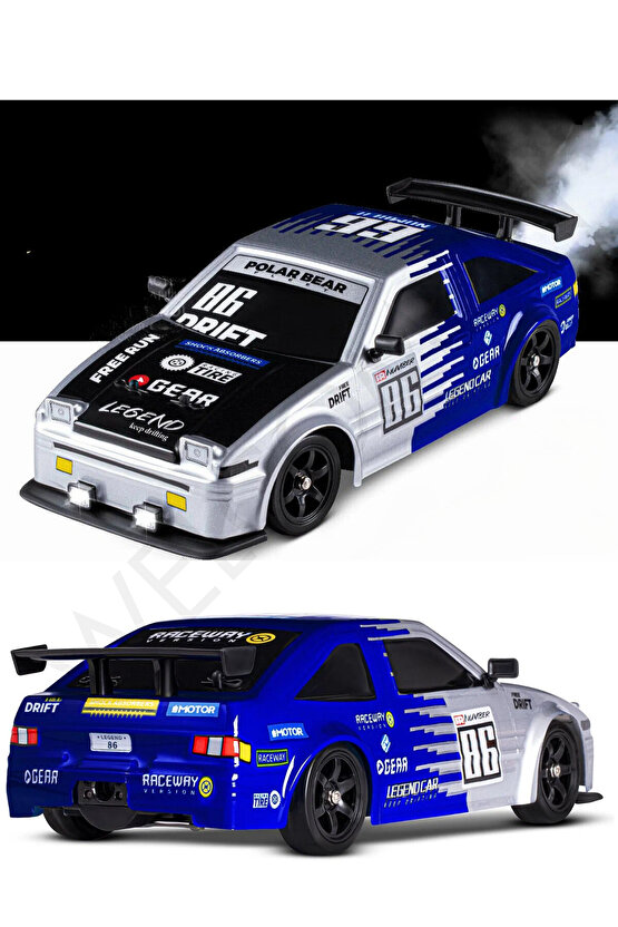 Oyuncak 2.4 GHZ Uzaktan Kumandalı Şarjlı 1:16 4X4 Buhar Atan Sesli ve Işıklı Drift ve Yarış Arabası