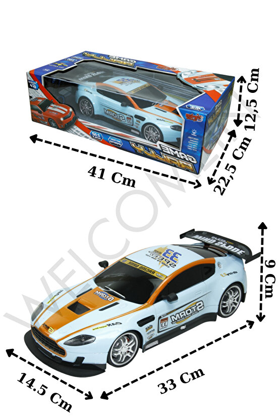 Oyuncak Kutulu Uzaktan Kumandalı Drift atabilen Full Fonksiyon Şarjlı Işıklı 1:12 Ralli Arabası