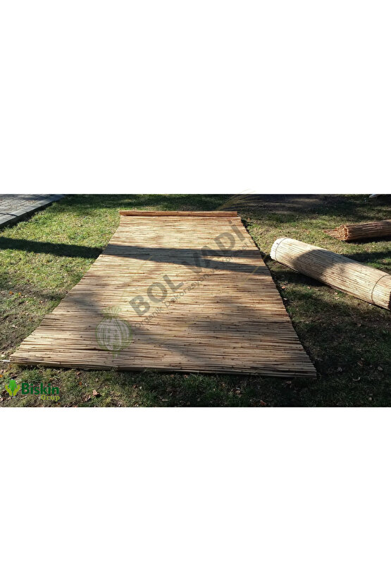 1,5m x 3m Afyonkarahisardan Misina Ipli Doğal Bambu Kamış Çit,bahçe Çiti,hasır Çit, Gölgelik