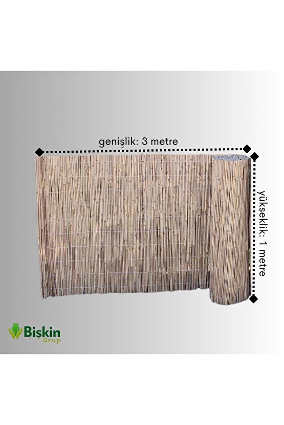 1m X 3m Afyonkaraisardan Misina Ipli Doğal Bambu Kamış Çit,bahçe Çiti,balon Çiti,hasır Çit, Gölgelik