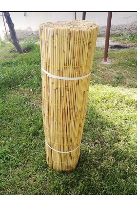 Bambu Çit Kamış Çit Doğal Bambu Çit Rulo+(1x4,5 M)eni 1 Metre- Uzunluk 4,5 Metre