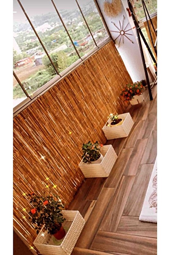 Kamış Hasır Çit Bambu Doğal 1m X 5m Dekoratif Ürün