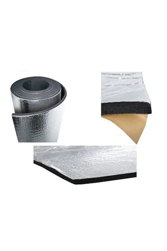 6mm- 100x100cm Alüminyum Folyolu Kendinden Yapışkanlı Oto Ses Ve Isı Yalıtım Malzemesi 6-mm 100x100