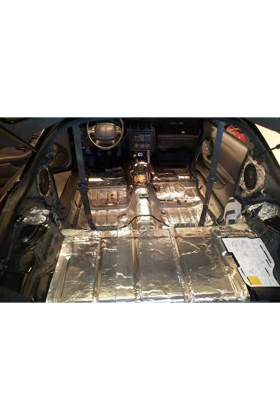 6mm- 100x100cm Alüminyum Folyolu Kendinden Yapışkanlı Oto Ses Ve Isı Yalıtım Malzemesi 6-mm 100x100