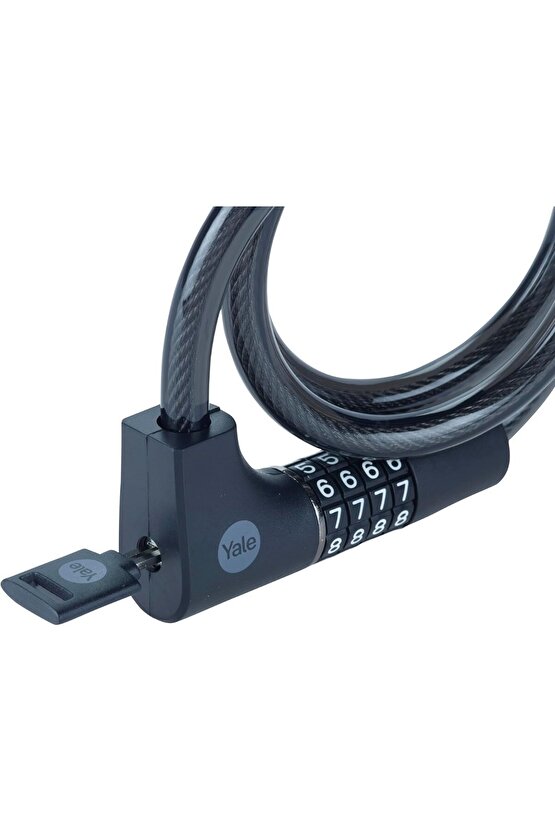 Essential Kablolu Bisiklet Kilidi  1000mm  Şifreli ve  Anahtarlı YCC0121002