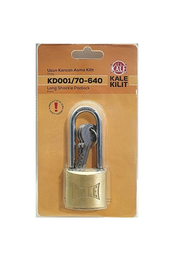 Asma Kilit Sarı 40 Mm Uzun Kanca