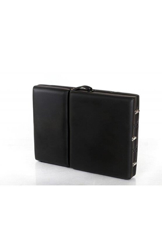 Maxi Katlanabilir 3 Parçalı Ahşap Masaj Masası,çanta Tipi Masaj Yatağı Siyah