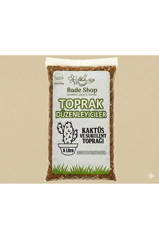 Kaktüs ve Sukulent Toprağı 5 Litre – Pomza, Perlit, Sphagnum Torf ve Leonardit Karışımlı