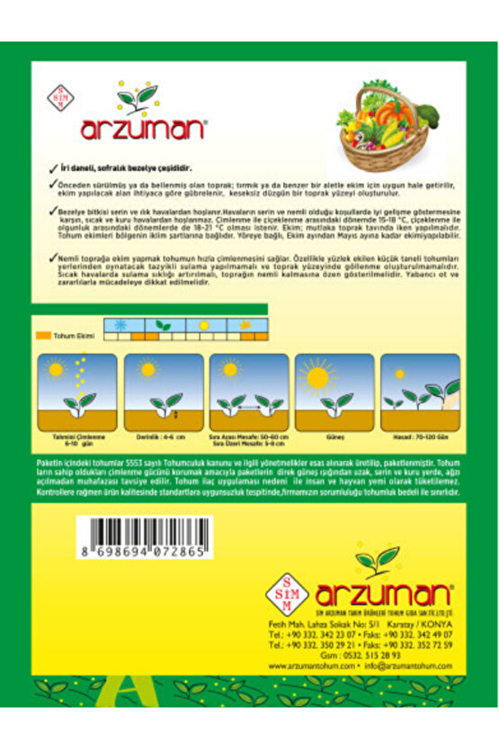 Utrillo Iri Tane Bezelye Tohumu 50 Gr