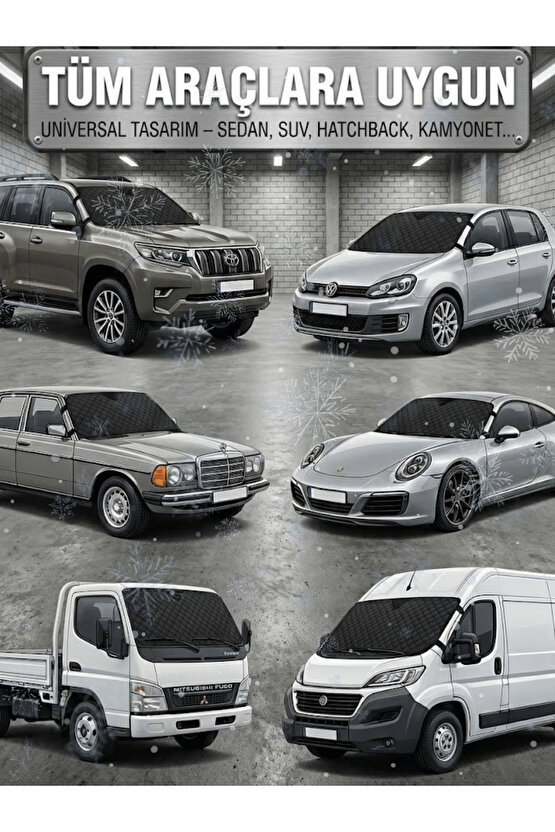 Oto Cam Buzlanma Önleyici Branda Araç Cam Buz Koruyucu Kışlık Koruyucu Kar Buz Önleyici Ön Cam Tente