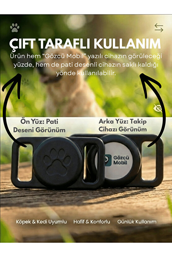 Kedi Köpek Takip Cihazı Android IOS Uyumlu Pet Evcil Hayvan Tasması Sim Kartsız Akıllı Takip Cihazı