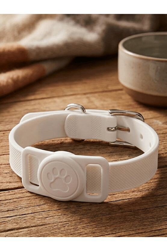 Boş Airtag Yuvalı Kedi Köpek Tasması Evcil Hayvan Pet Takip Cihazı Silikon Yaka Kılıfı Şık Tasarım