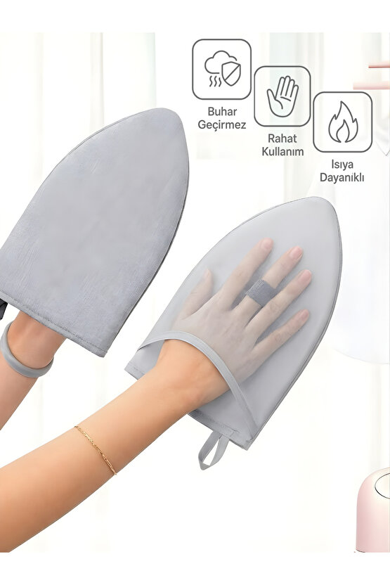 Buharlı Ütü Eldiveni Mini Ütü Pedi Sıcaklık Buhar Geçirmez Ütü Masası Eldiveni Taşınır Bez 15x25 CM