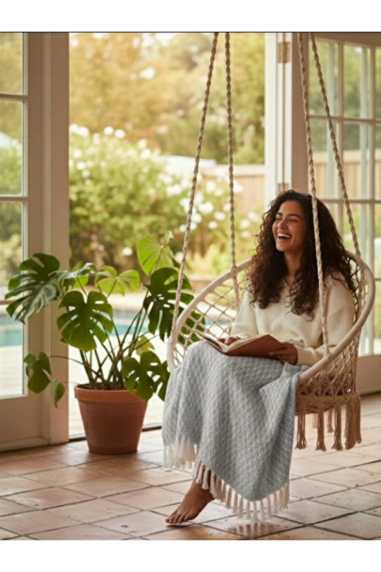 Çok Amaçlı Örtü Koltuk Çekyat Kilim Yatak Piknik Örtüsü Zemin Kaplama Yıkanabilir Saçaklı 170x200 CM