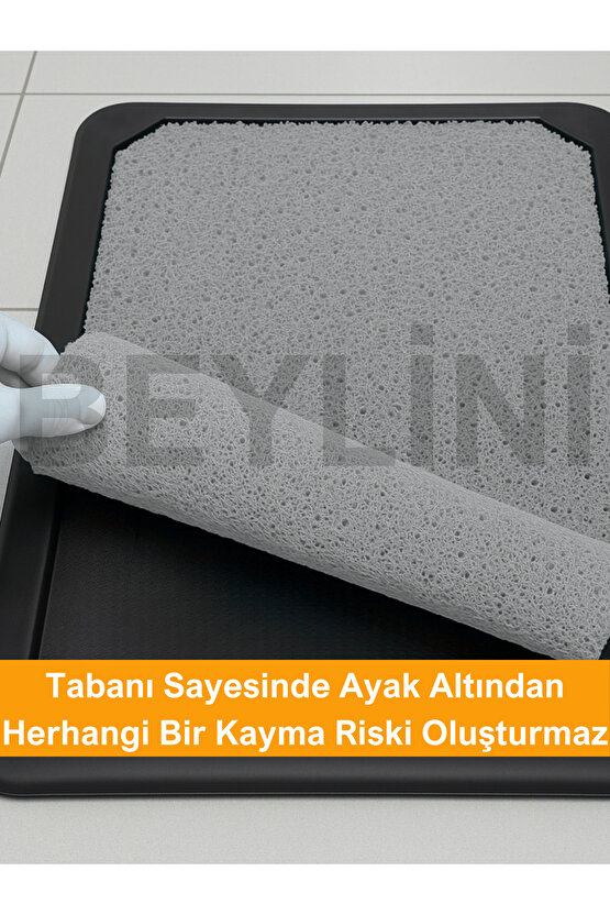 Dezenfektan Hijyen Paspası Dış Kapı Ev Ofis Apartman Giriş Halısı Kıvırcık Paspas Kaydırmaz Havuzlu