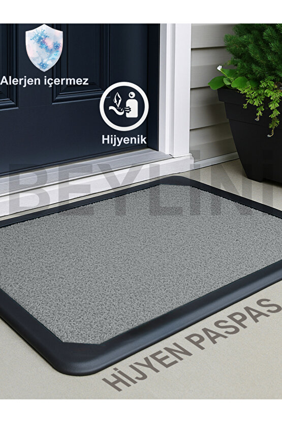 Dezenfektan Hijyen Paspası Dış Kapı Ev Ofis Apartman Giriş Halısı Kıvırcık Paspas Kaydırmaz Havuzlu
