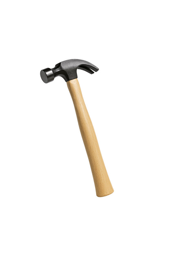 320gr Profesyonel Çatal Ağızlı Ahşap Sap Claw Çekiç 12cm Çelik Ergonomik Çivi Sökme Çakma Dayanıklı