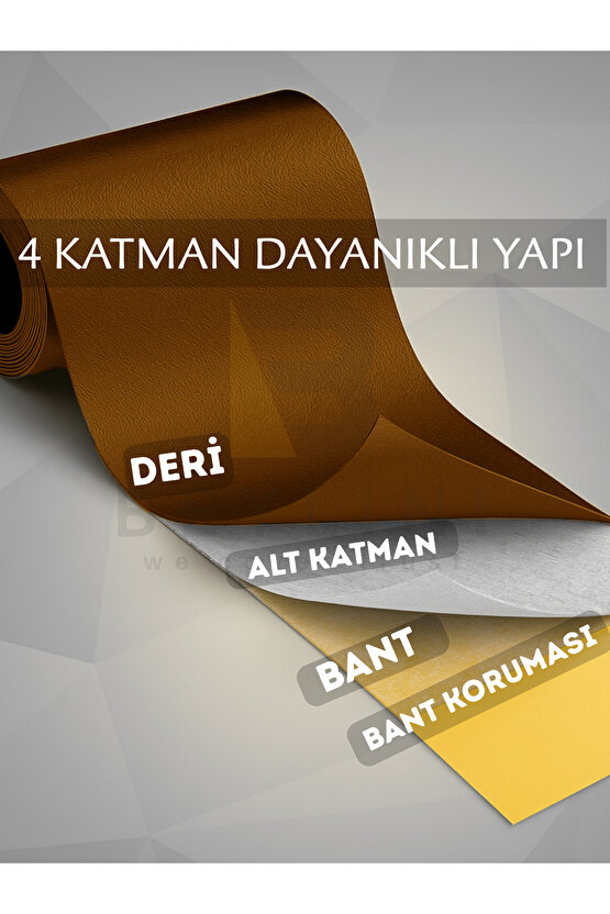 Yüksek Kaliteli Kendinden Yapışkanlı Deri Döşeme 4 Katmanlı Deri Tamir Düzenleme Bantı 50x120 CM