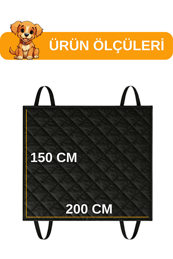 Evcil Hayvan Araba Koltuk Örtüsü Su Geçirmez Dayanıklı Arka Koltuk Koruma Kılıfı Kaymaz 150X200 cm