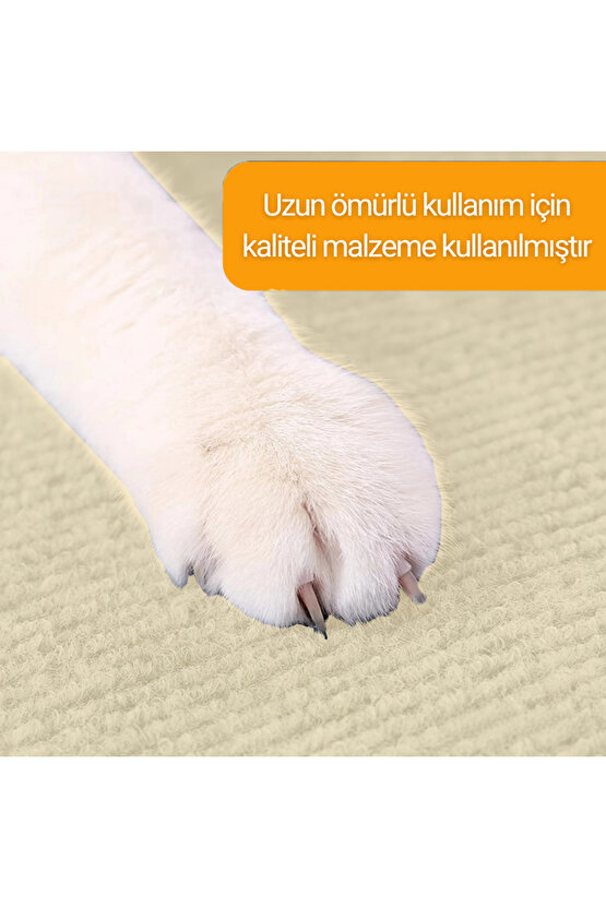 Kedi Tırmalama Halısı Yapışkanlı Her Yüzeye Uygulanabilir Kesilebilir Mobilya Koruyucu Mat (40X50)