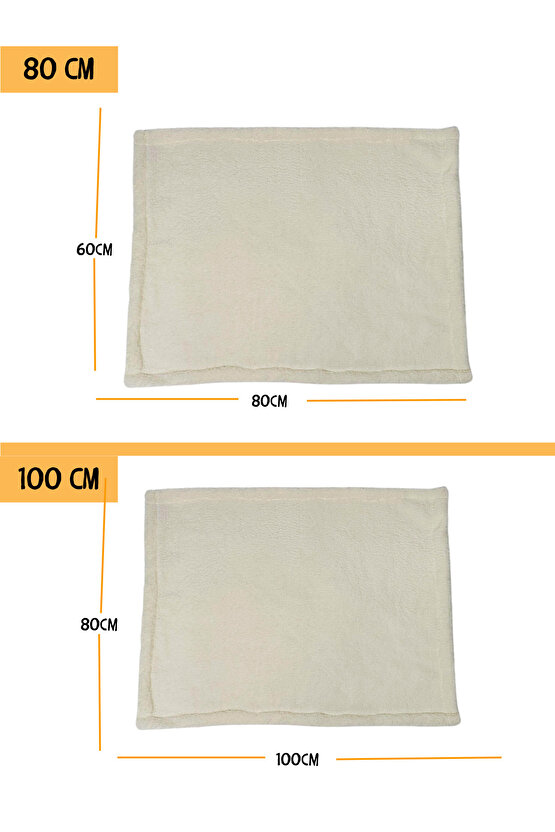 Beylini Kedi Köpek Battaniyesi Premium Peluş Evcil Hayvan Uyku Battaniyesi Yıkanabilir Krem