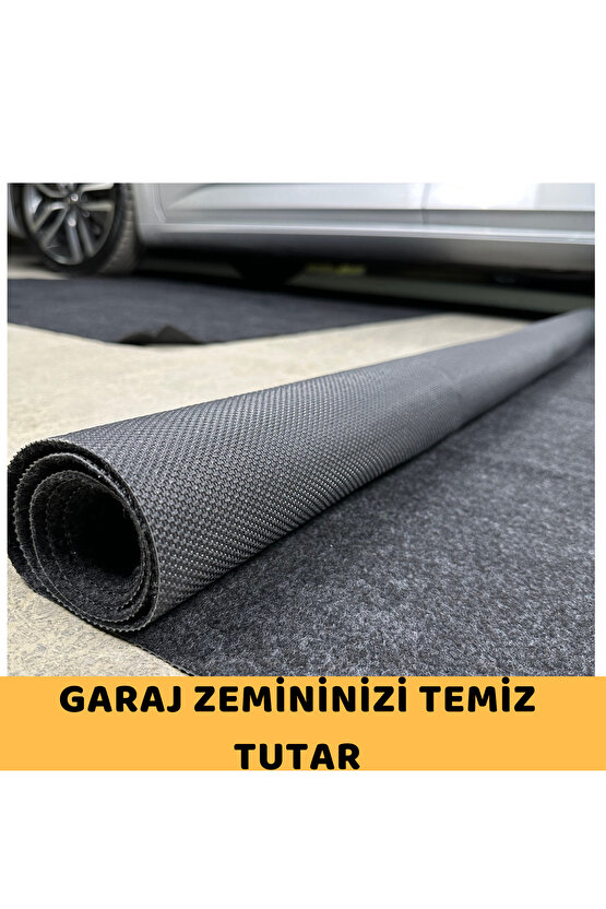 Beylini Garaj Yer Halısı Kaymaz Su Geçirmez Zemin Koruyucu Garaj İçi Uygun Antrasit (183x188)