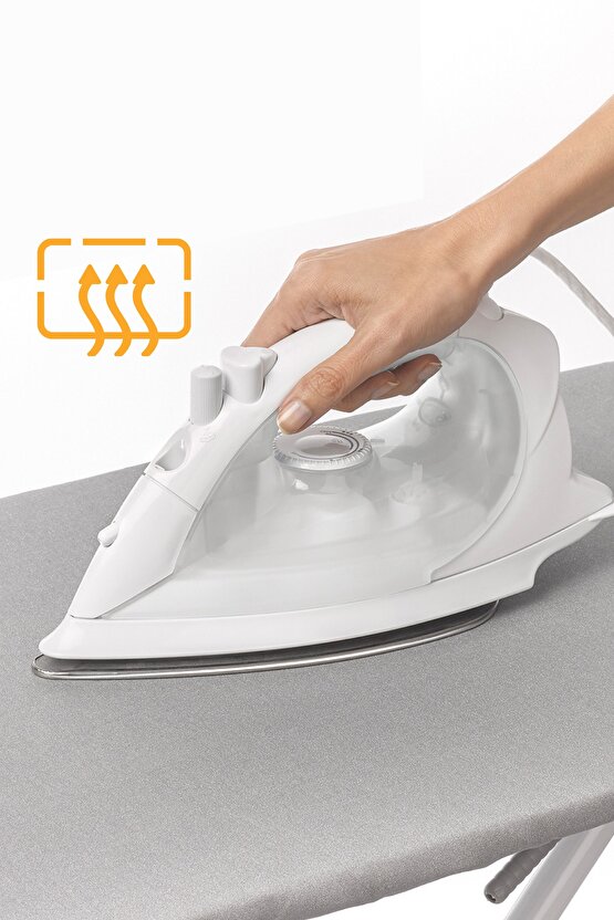 Ütü Masası Kılıfı Örtüsü Bezi Keçeli Süngerli Lastikli Yanmaz Ayarlanabilir 50x150 Cm Gri