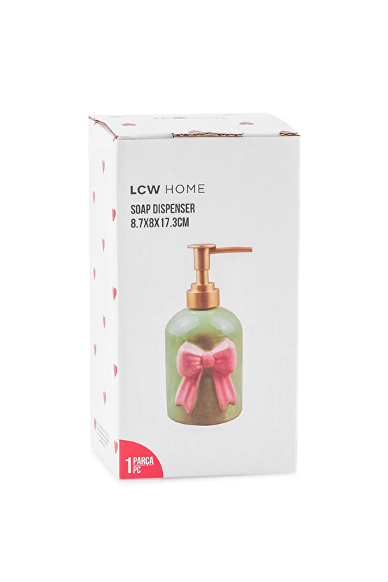 Karışık Fiyonk Desenli Seramik Sıvı Sabunluk