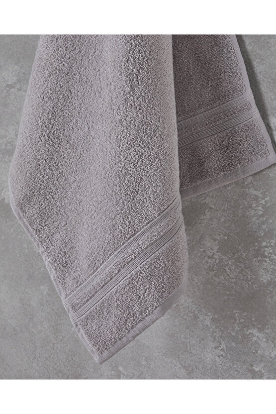 Pure Basic Pamuk Yüz Havlusu 50x90 cm Gri