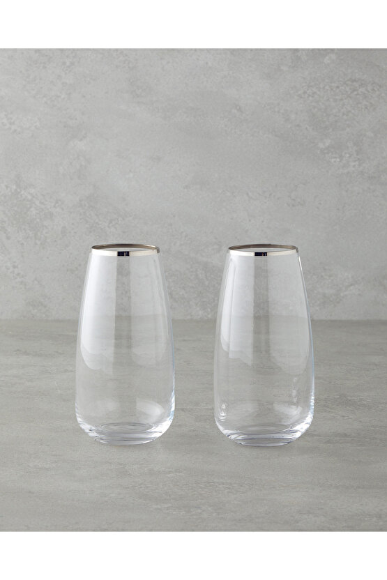 Serenity Kristalin 2li Bardak 400 ml Silver