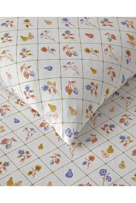 Pear Garden Baskılı Tek Kişilik Pike Takımı 150x220 cm Yeşil