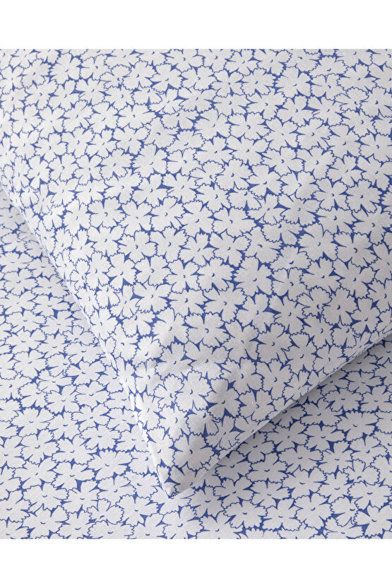 Sweet Violet Kolay Ütülenir Çift Kişilik Çarşaflı Nevresim Takımı 200x220 cm Koyu Mavi