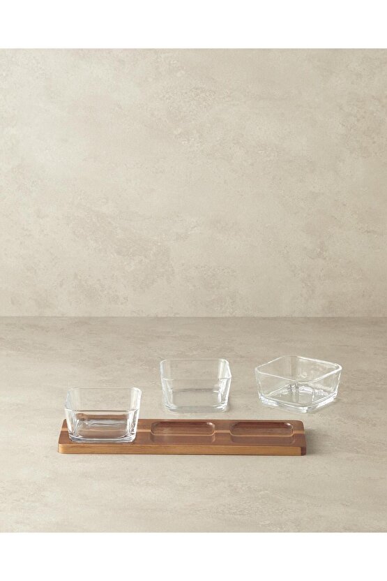 Orient Akasya 4 Parça Sunumluk Koyu Kahverengi