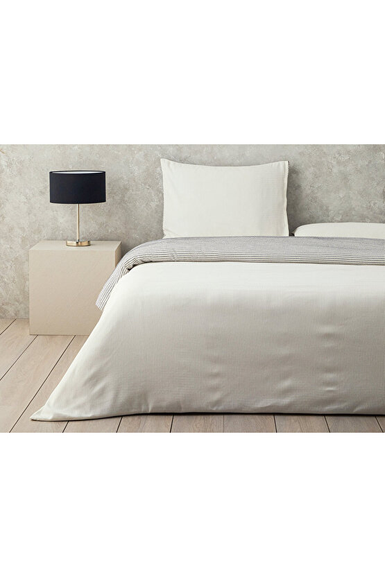 Ode Şönil İplikli İpliği Boyalı Tek Kişilik Nevresim Takımı Siyah