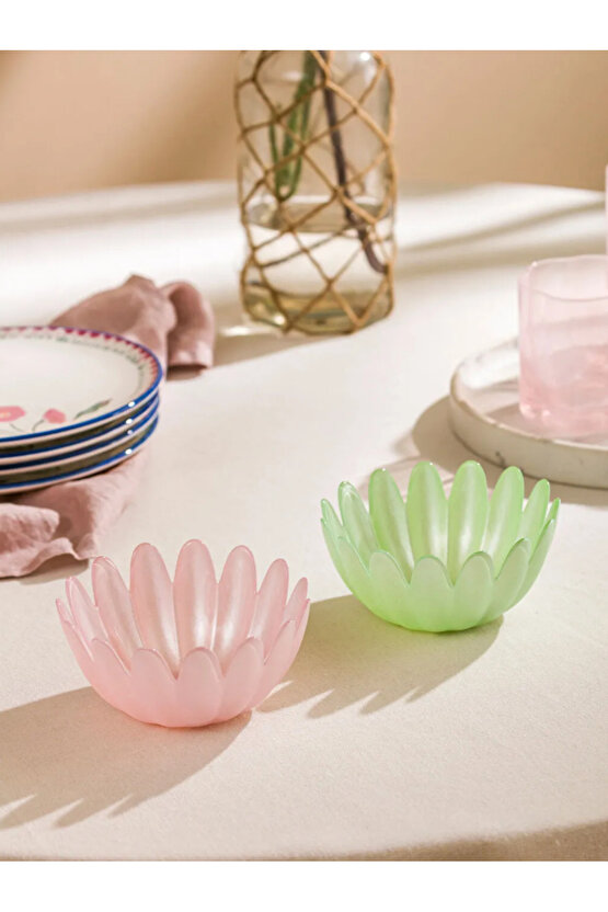 Karışık Cam Çerezlik 2li 13 Cm