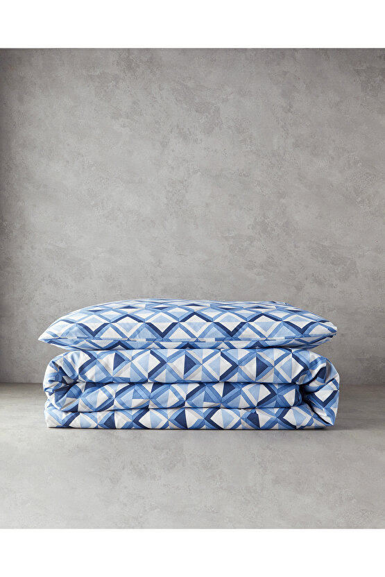 Mini Argyle Tek Kişilik Nevresim Takımı Mavi