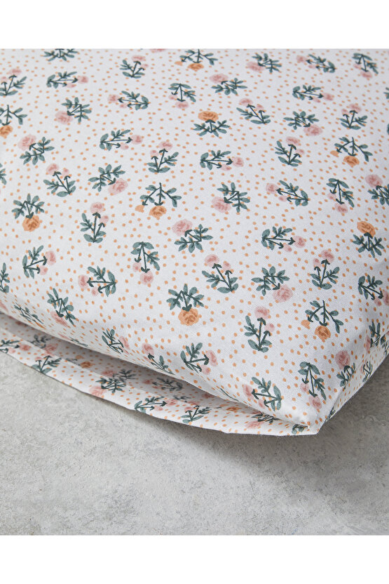 Crispy Dots Kolay Ütülenir 2li Yastık Kılıfı 50x70 cm Yeşil-Turuncu