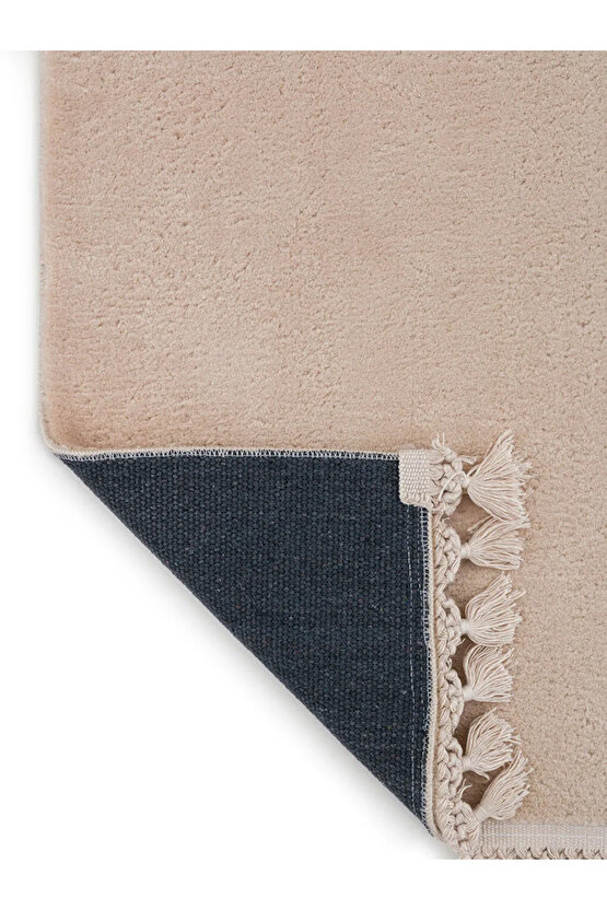 Krem Bej Püsküllü Banyo Paspası 50x80 Cm