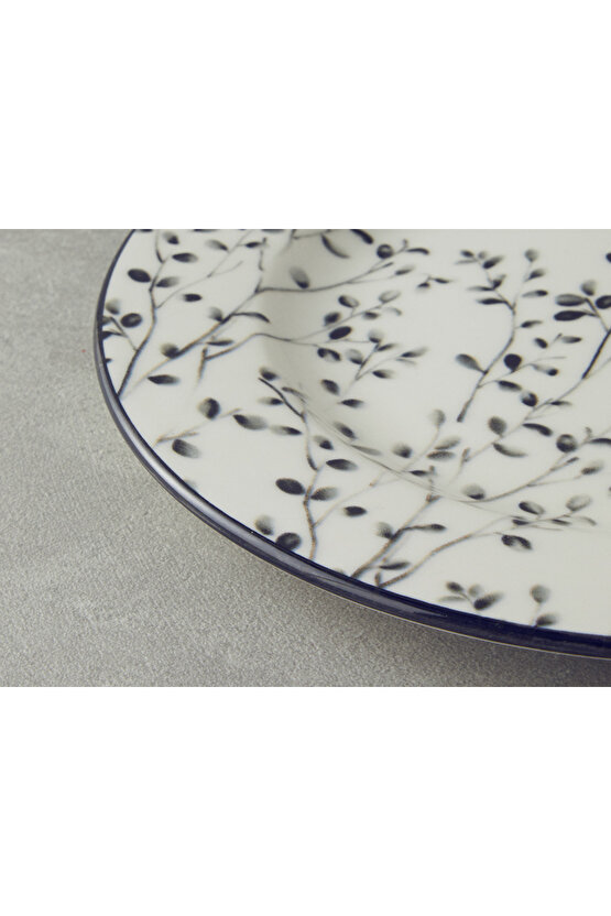 Mystic Porselen 24 Parça 6 Kişilik Yemek Takımı Siyah