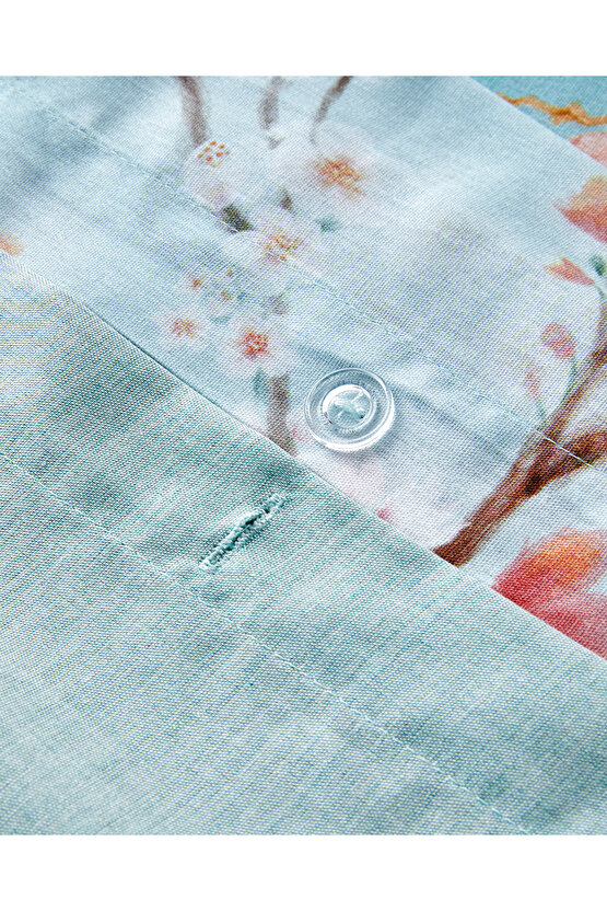 Bright Shinrin Çift Kişilik Nevresim Takımı Turkuaz