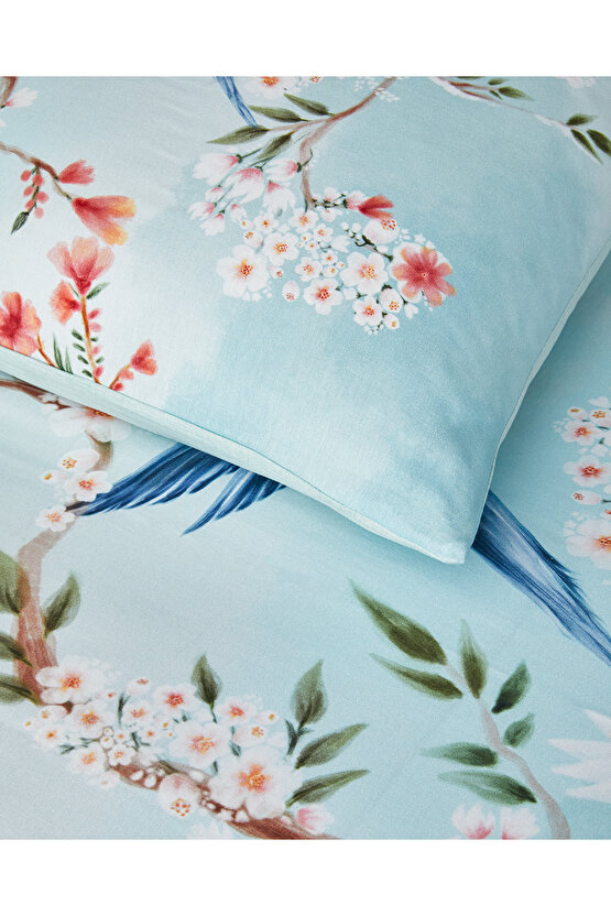 Bright Shinrin Çift Kişilik Nevresim Takımı Turkuaz