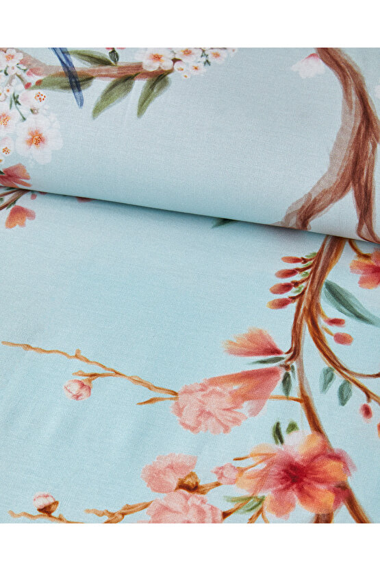 Bright Shinrin Çift Kişilik Nevresim Takımı Turkuaz