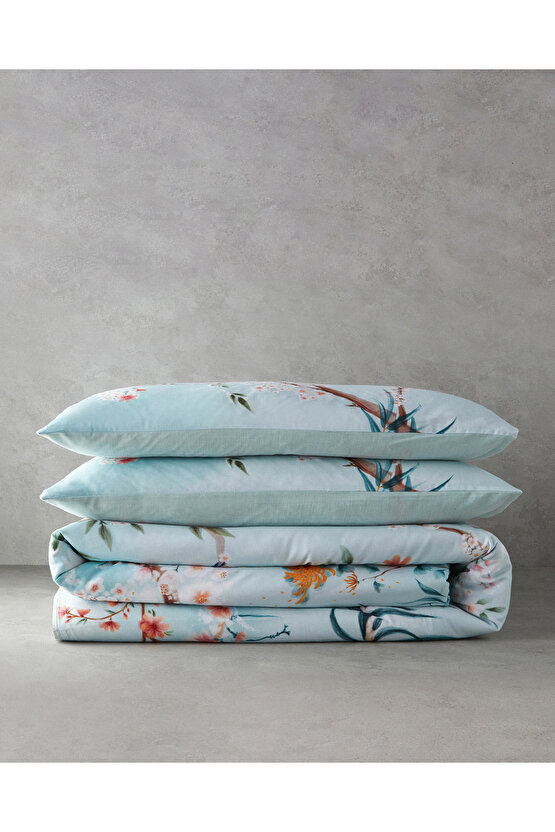 Bright Shinrin Çift Kişilik Nevresim Takımı Turkuaz