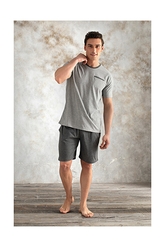 Relax Penye Erkek Pijama Takımı Antrasit